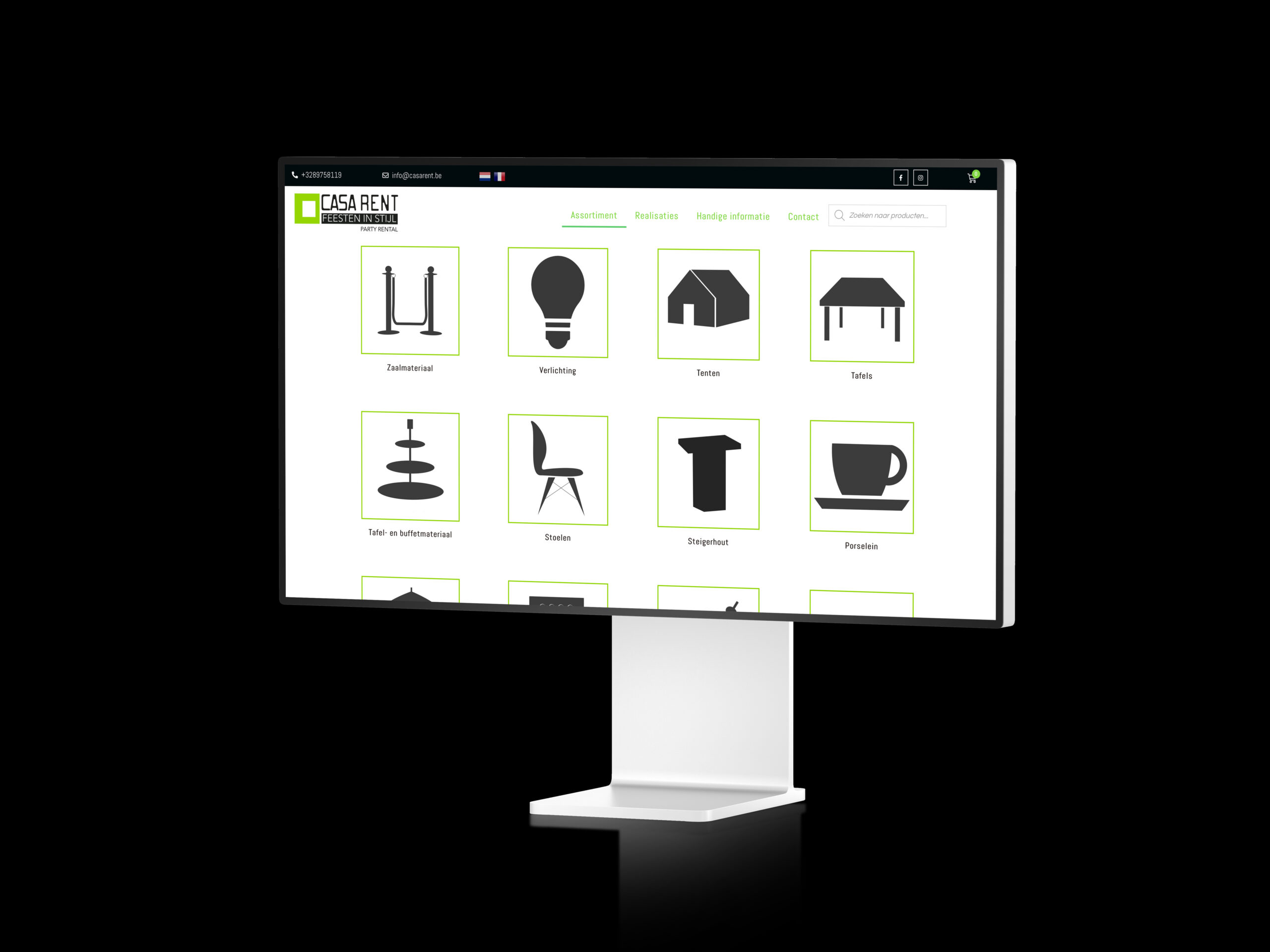 De webshop van Casa Rent om meer klanten aan te trekken, gemaakt door Conceptic