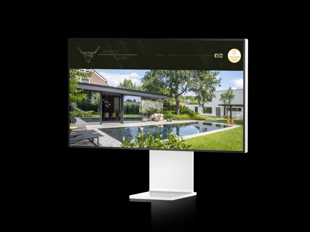 De website van Artecta Tuinen, gemaakt door Conceptic