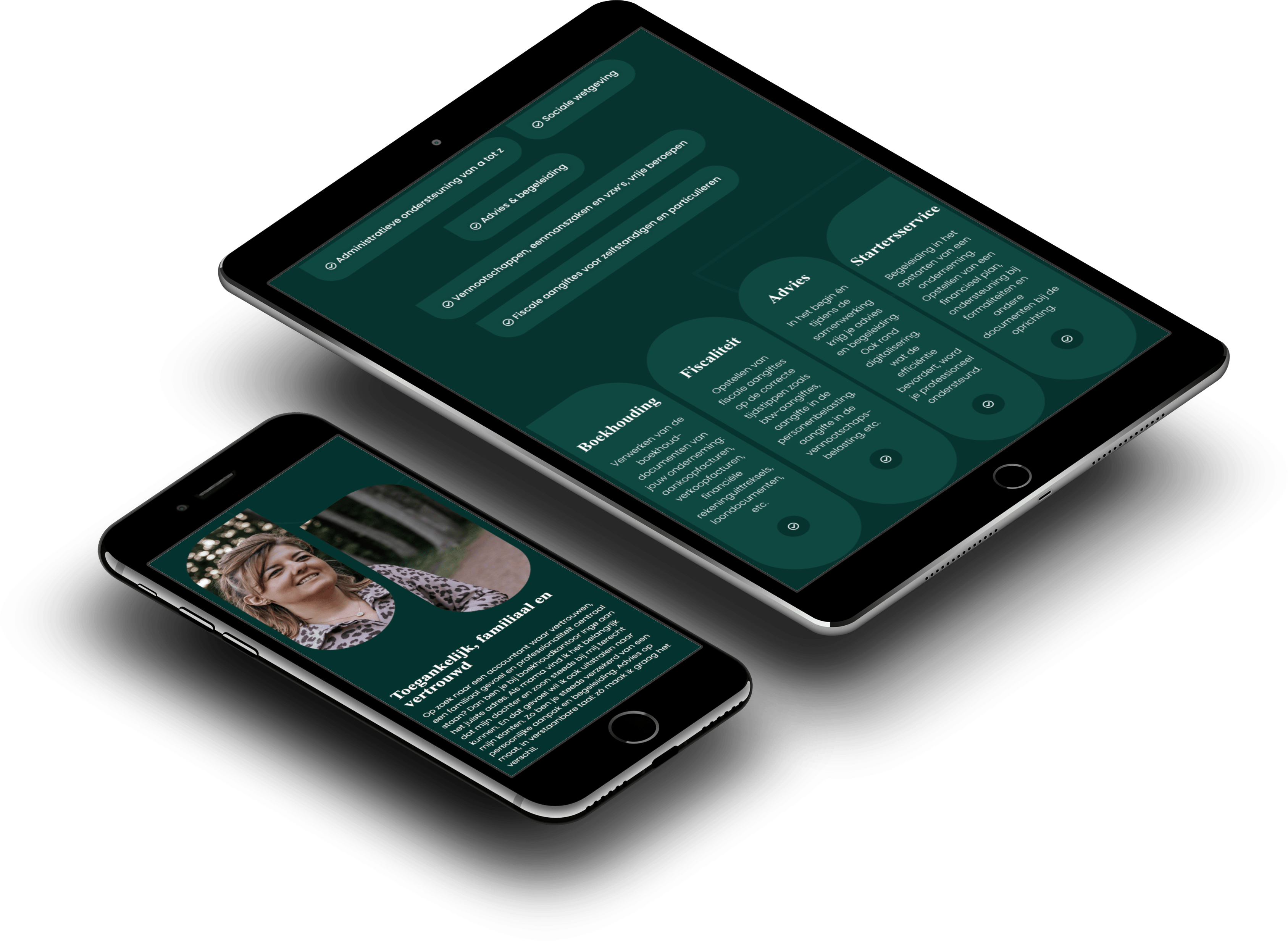 De website van boekhoudkantoor Inge Coemans, gemaakt door Conceptic Marketing & Webdesign